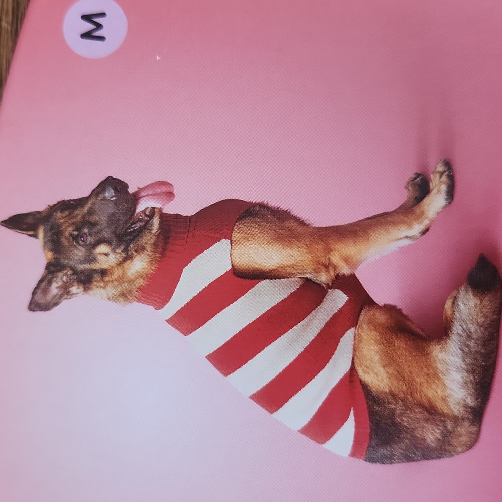 NWT Boots & Barkley Red and White Candy Cane Striped Pet Sweater Size Medium